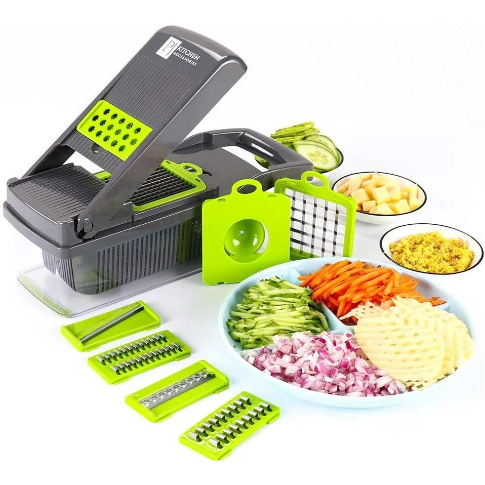 Description Picture 3 of item12/22 in 1 Multifunctional Vegetable Chopper Onion Grater Carrot Potato Shredder Fruit Slicer Garlic Chopper Kitchen Gadget Tool