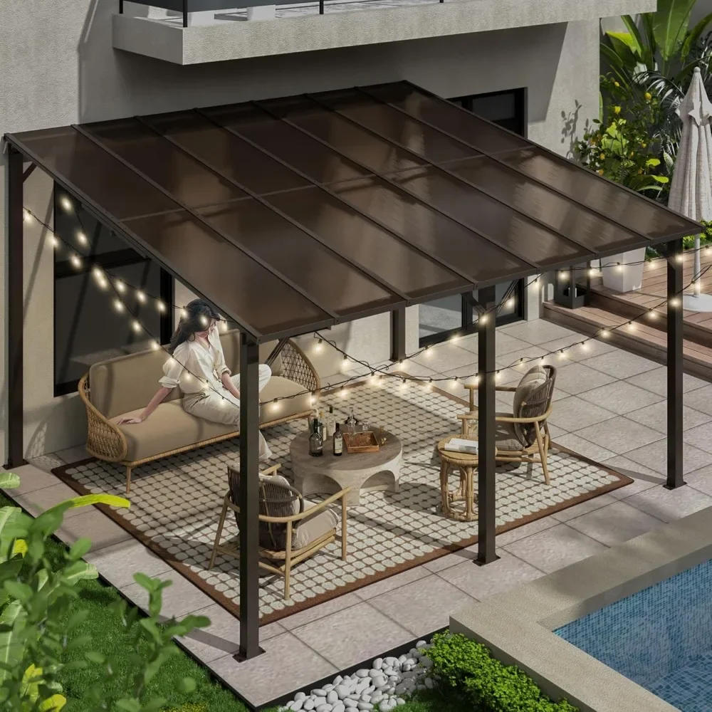 Description Picture 3 of itemGazebo, Outdoor Gazebos on Clearance with Aluminum Frame, Wall Mounted Gazebo & Pergola, Lean to Gazebo Awnings