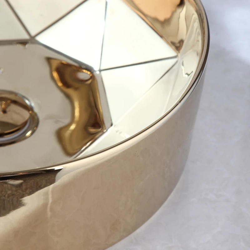 Description Picture 6 of itemKEMAIDI Gold Ceramic Wash Basin Retro Counter Basin Mixer for Home Hotel Bathroom Wash Basin Sink with Faucets Accessories