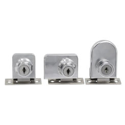 Zinc Alloy Glass Locks Display Showcase Cabinet Door Cylinder Sliding Glass Push Door Locks Wine Cabinet Door Lock