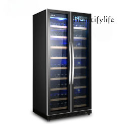 Large Capacity Constant Temperature Red Wine Double Door Wine Cupboard Liquor Beverage Display Refrigerated Cabinet
