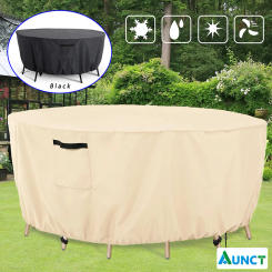 Outdoor Round Table Cover Waterproof Oxford 420D Heavy Garden Furniture Chair Set Dust Covers Wicker Protection Patio Rain Snow