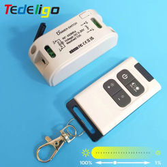 Tedeligo DC 5V 6V 12V 24V 30V Wireless Dimmer Switch Light Remote Control Switch RF 433MHz Relay Receiver Dimmable Module