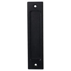Zinc Alloy Barn Door Handle Black 6 Inches Recessed Finger Pull Rectangle Flush Pull Gates Garages Sliding Doors