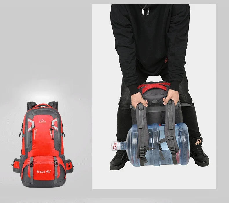 Description Picture 5 of item60L 40L Outdoor Hiking Camping Travel Backpack Large Capacity Climbing Sports Bag Men Mountaineering Rucksack Tactical Back back