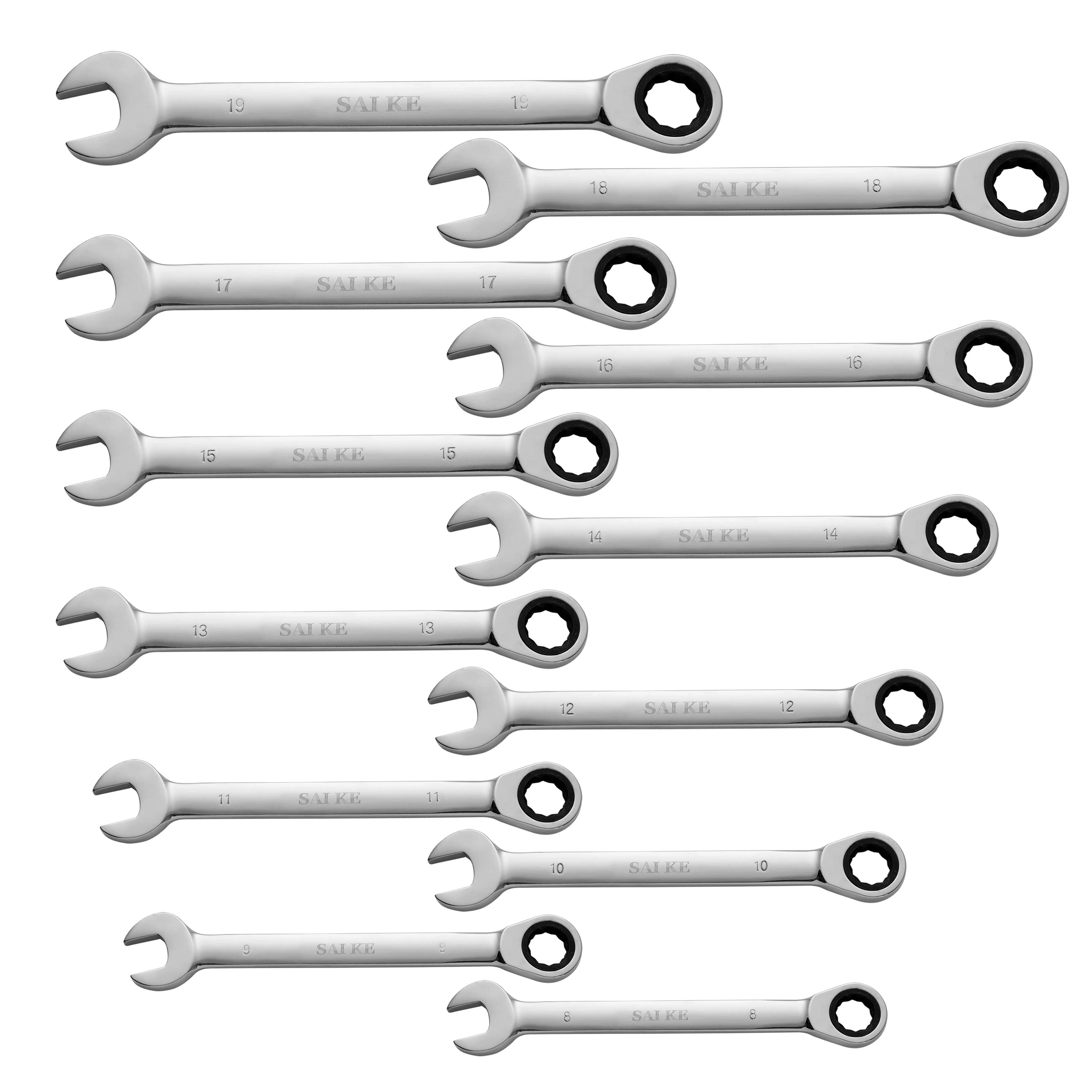 Description Picture 2 of itemWrenches Hand Tools Handle Wrench for Repair Combination Gear Ratchet Spanner Wrench 72 Teeth 6 – 19mm Variation