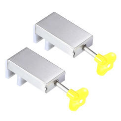 2Pcs Stainless Steel Window Limiters with for Key Childproof Restrictor for Wind