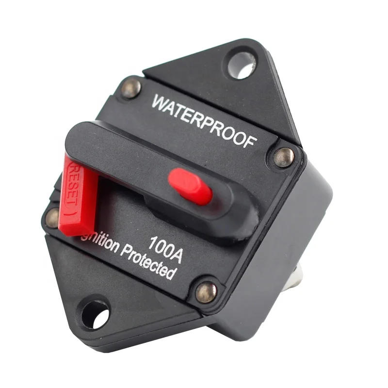 Description Picture 2 of item100A 150A 200A 300A Amp Car Auto Audio Marine Boat Waterproof DC Motor Operator Fuse Holder Circuit Breaker