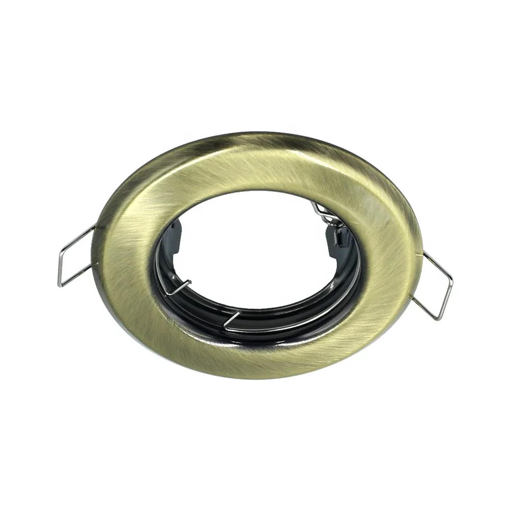 Description Picture 4 of item55mm Cut Out Antique Brass Round Style Metal Spot Light Gu10 Mr16 Fixed Ceiling Recessed Downlights Fitting for Home Hotel Decor
