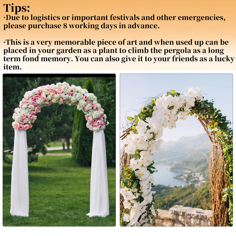 Description Picture 6 of itemLarge Metal Wedding Balloon Arch Metal Backdrop Arch Stand Wedding Bridal Garden