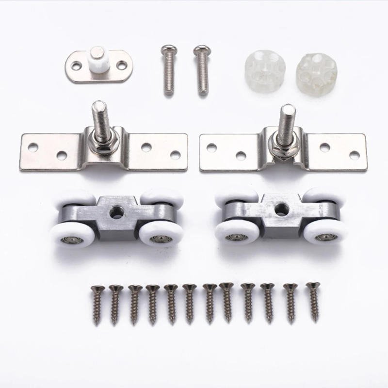 Description Picture 4 of item1pc Sliding Door Track  Rail Hanging Rail  Roller Stainless Steel Slide Pulley Glass Door Hanging Track Pulley Silent Wheels