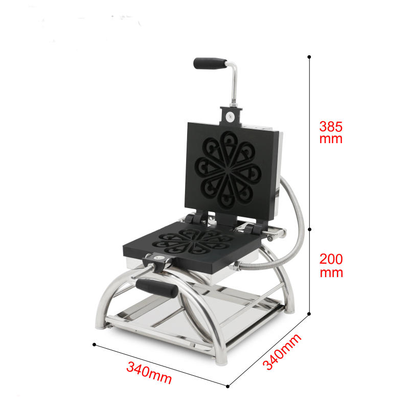Description Picture 3 of itemlectric Rotary Petal Waffle Machine Water Drop Shape Waffle Maker Non Stick Pan Snack Cake Oven Commercial 110V 220V