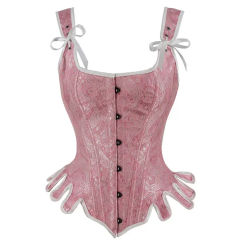 Lace Up Overbust Corset Top with Shoulder Straps Embroidery Vest Bustier for Women Plus Size Party Clubwear