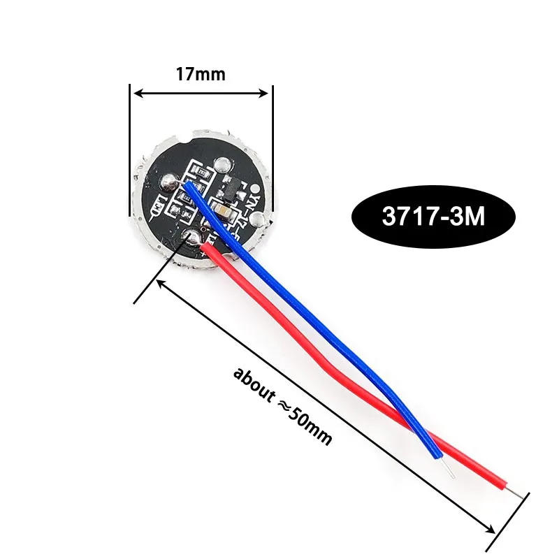 Description Picture 2 of item17mm 3W LED Plated Circuits Board Q5 XPE R3 Lights Driver Plate DIY Portable Lighting Accessories