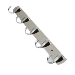 Stainless Steel 5 Hooks Hanger Wall Key Coat Hook Universal Metal Hook