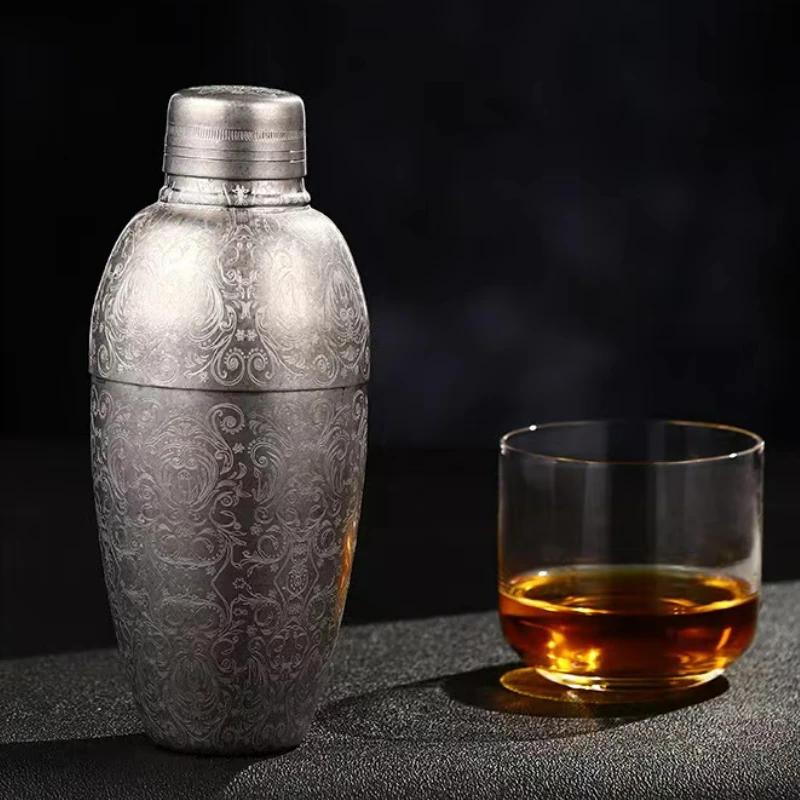 Description Picture 6 of itemBar Cocktail Shaker Boston Shaker Stainless Steel Engraving Shaker Bar Accessory Bartender Tools For Home And Bar