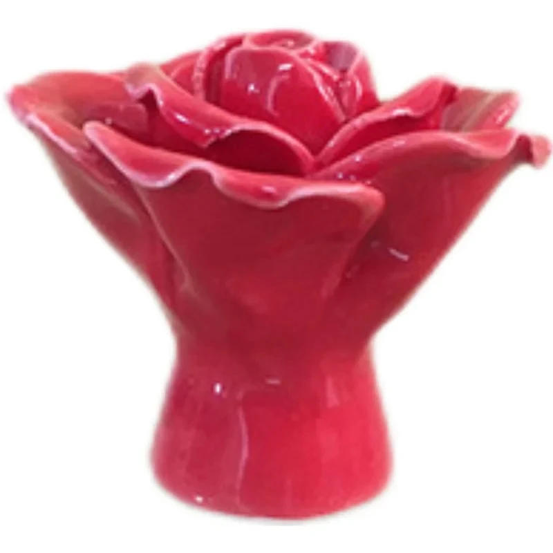 Description Picture 4 of itemCeramic handle rose hand-pulling ceramic hand-pulling European antique pastoral style  drawer knobs door knob knurled handle