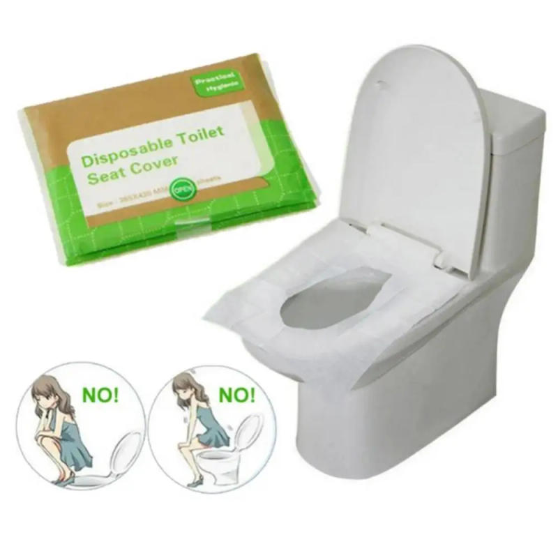Description Picture 4 of item50/30/10PCS Portable Disposable Toilet Seat Paper Waterproof Soluble Water Covers Type Travel Camping Hotel Bathroom Accessories