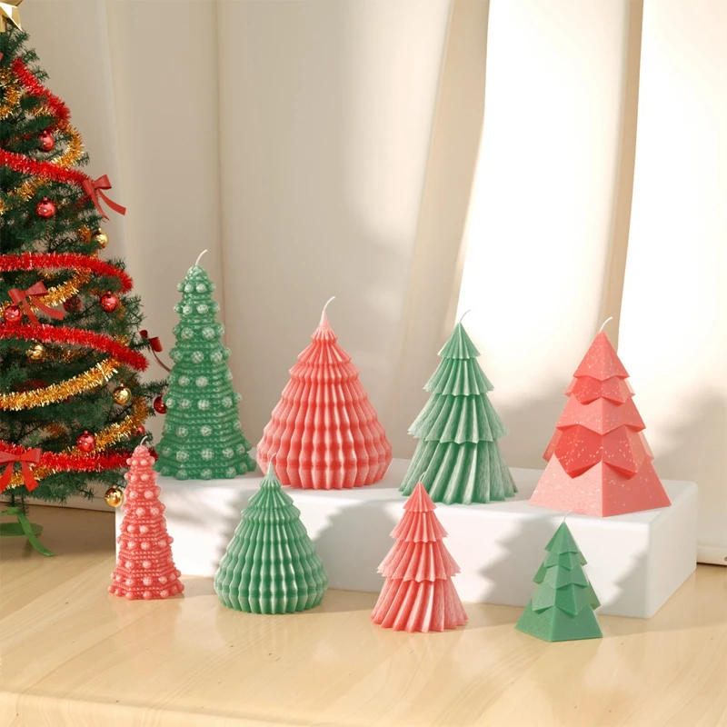 Description Picture 6 of item3D Christmas Tree Candle Molds Creative Silicone Pine Tree Silicone Mold For Epoxy Resin Casting DIY Aromatherapy Candles Xmas