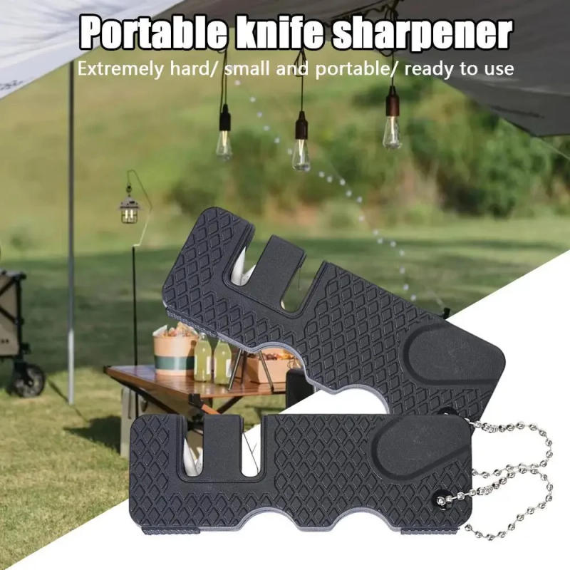 Description Picture 2 of itemMini Portable Outdoors Knife Sharpener Scissor Sharpen Gears Fish Hook Carbide Knife Whetstone Camping Tools Kitchen Accessories
