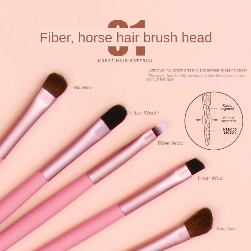 Description Picture 5 of item5 Pc Makeup Brushes Tool Set Eyeshadow Concealer Eyebrow Lip Blending Beauty Make Up Skin-friendly Brushes Women Cosmestic Tool