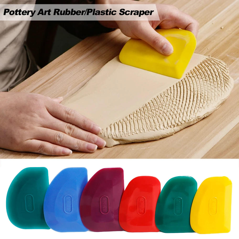 Description Picture 2 of itemPottery Art Rubber/Plastic Scraper Cutter Multi-Spec DIY Sculpture Ceramic Clay Auxiliary Clay Trimming Sculpture Shaping Tools