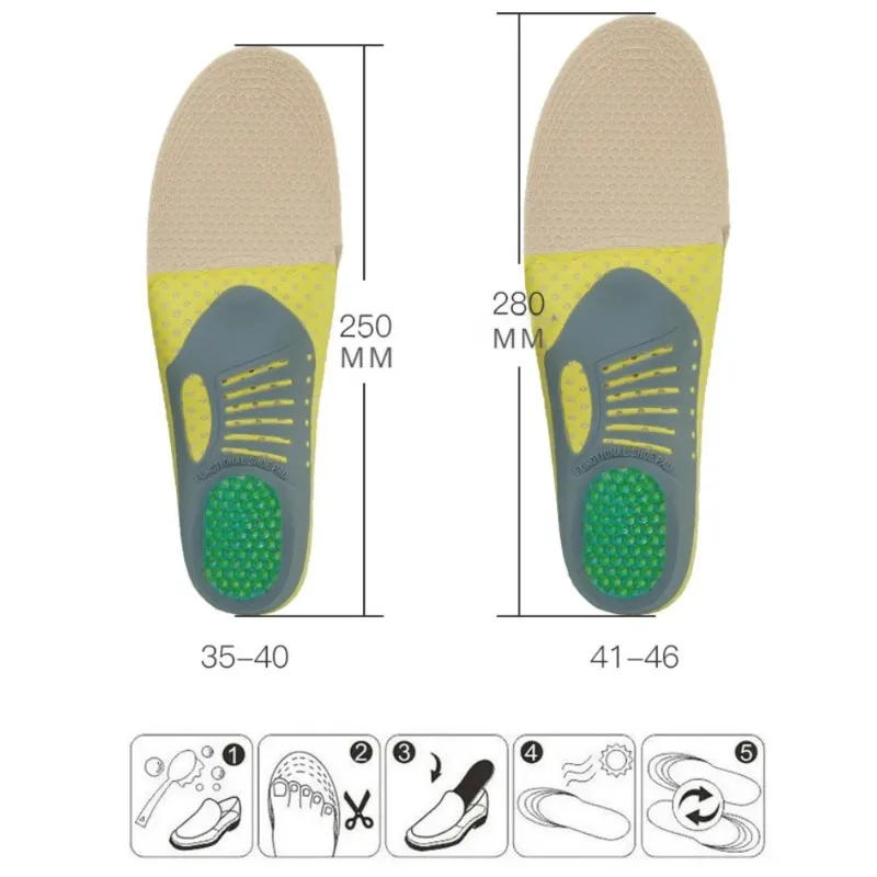 Description Picture 4 of itemOrthopedic Insoles Man Woman Arch Support Flat Foot Correction Sports Camping Massage Breathable Sweat-absorbing Cushion Pad