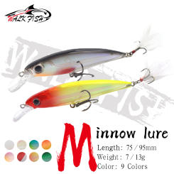WALK FISH Minnow Fishing Lure 7g 13g Floating Pesca Hooks Fish Wobbler Tackle Wobbler Bait Crankbait Artificial Japan Hard Bait