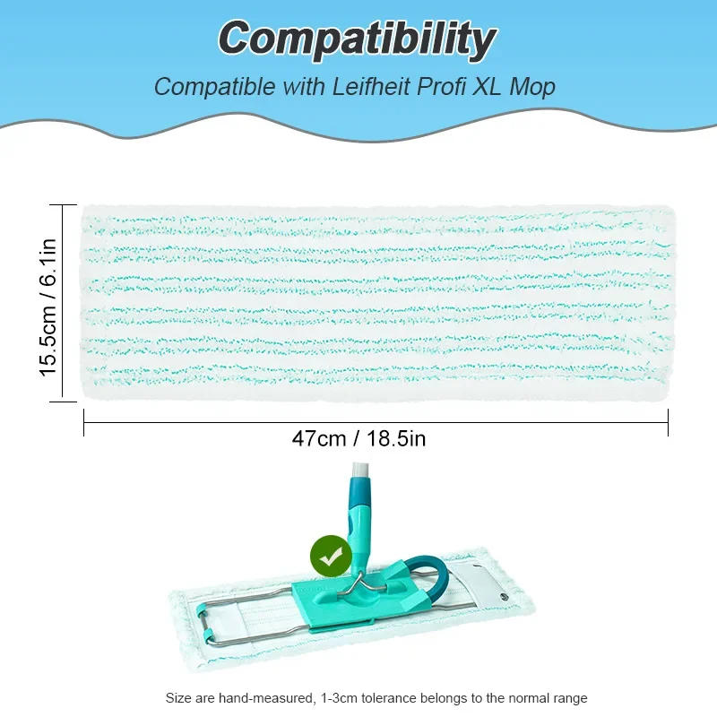 Description Picture 5 of item3PCS Floor Wiper Replacement Mop Cloth For Leifheit High-Absorbency Polyester Mop Pad For Wet Dry Cleaning Parts Accessories