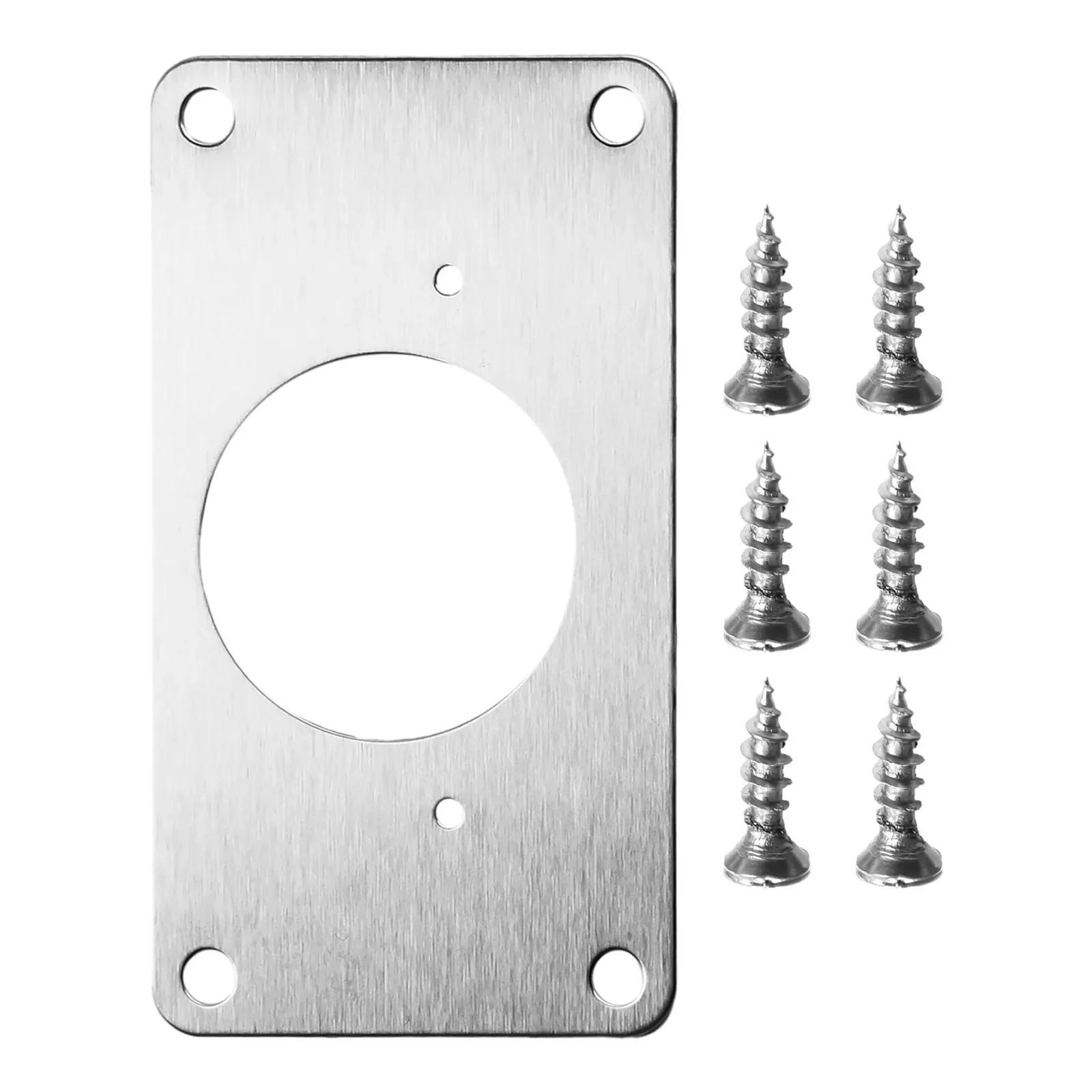 Description Picture 6 of item1/2/4/10 Pieces Hinge Repair Plate Cabinet Furniture Drawer Table Stainless Steel Home Hardware Hinge Fixing Plate
