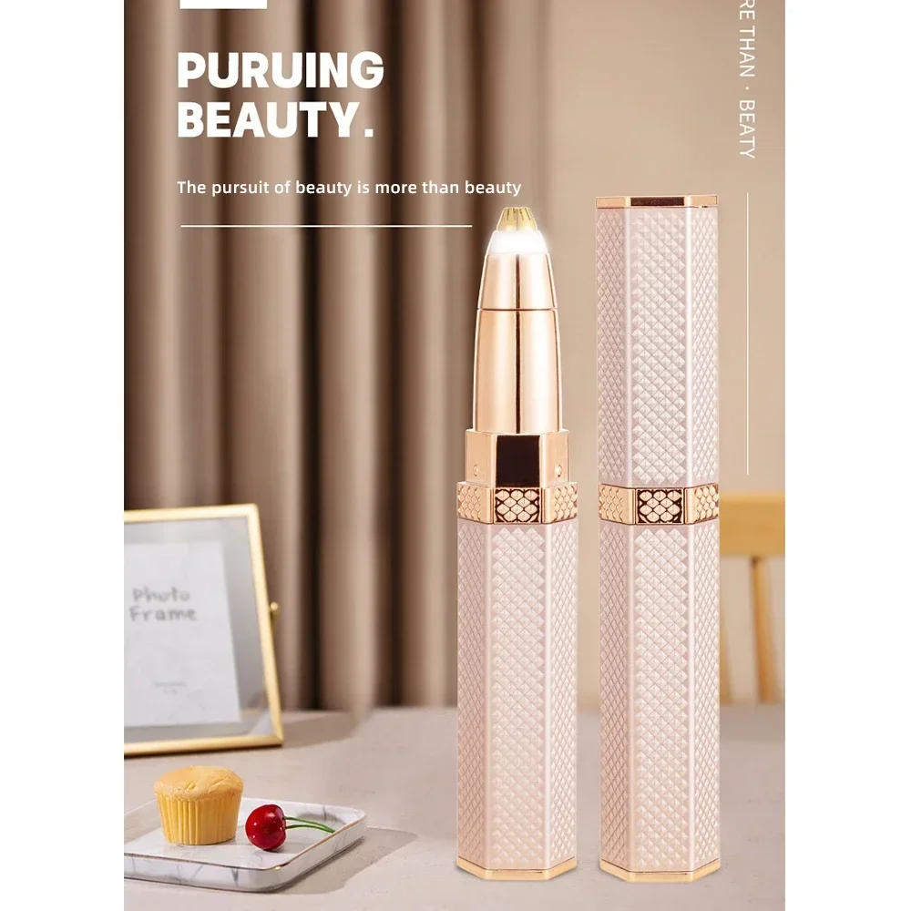 Description Picture 4 of item4 in 1 Electric Facial Hair Removal Painless Epilator Eyebrow Lipstick Shape Facial Sensitive Areas Bikini Depilator Body Shaver