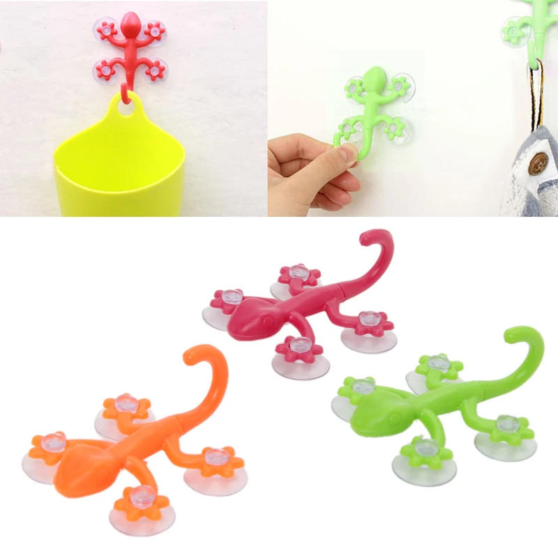 Description Picture 3 of itemPowerful Plastic Four Suction Cups Hook Wall Hanger Decoration Bathroom
