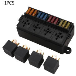 2022 Brand New Car Parts Car Shop Relay For Car Fuse Box 12 Way 4 Pin Fuse Holder With Fuse Terminal With Paddle