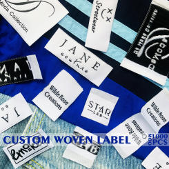 1000pcs Handmade Woven Labels For Clothing Care Label Personalized Logo Washable Garment Tags Sewing Accessorie 21082702