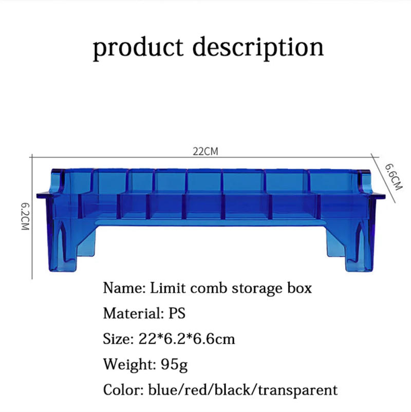 Description Picture 6 of item2/4/6PCS Grid Guide Limit Comb Storage Box Electric Hair Clipper Rack Holder Organizer Case Barber Salon Hairdressing Tools