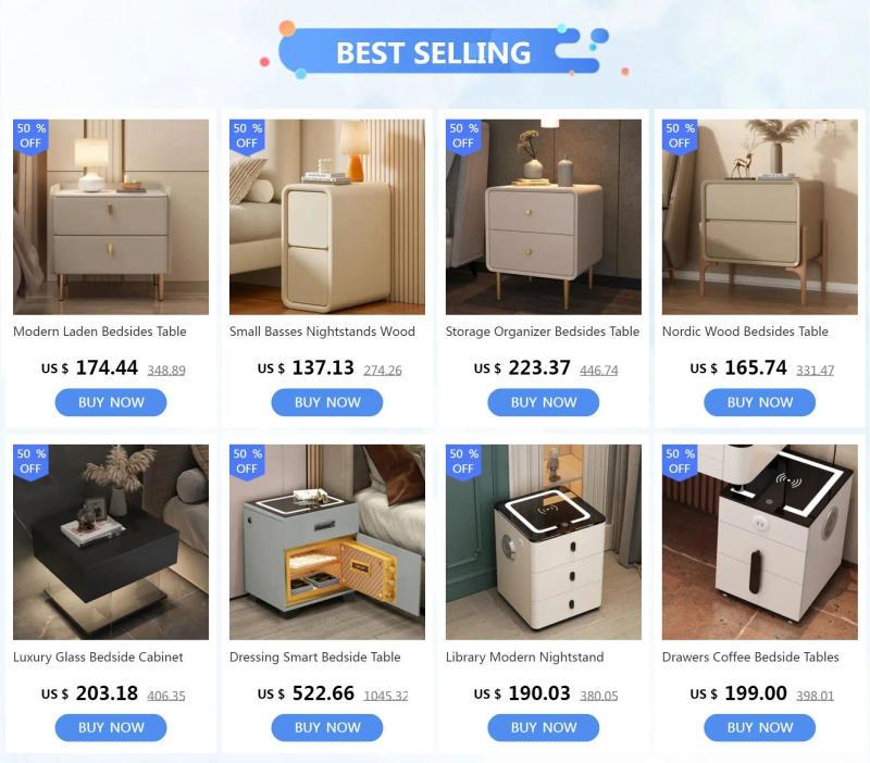 Description Picture 2 of itemStorage Organizer Bedsides Table Drawers Unique Wood Italian Laden Desk Night Stands Trendy Armoires De Salon Nordic Furniture