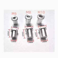 1pcs M6 M8 M10 Aluminum Welding Nuts Tank Weld Fixing Nut Water Tank Fittings Blind Hole nut