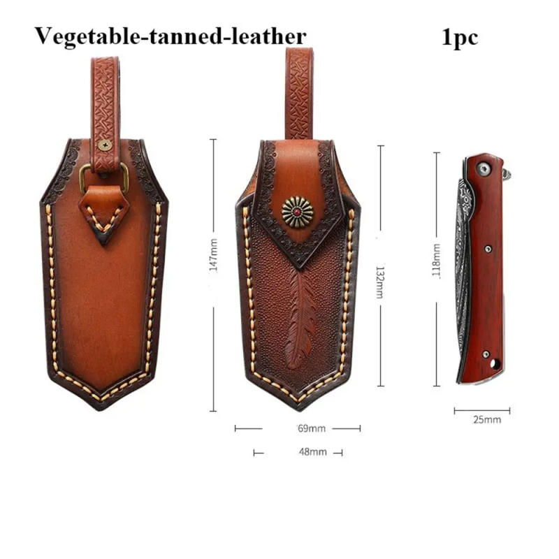 Description Picture 3 of itemHigh Quality Black&Brown Waist Knife Scabbard Foldable 6 Styles Case Holder Leather Sheath Outdoor Tool