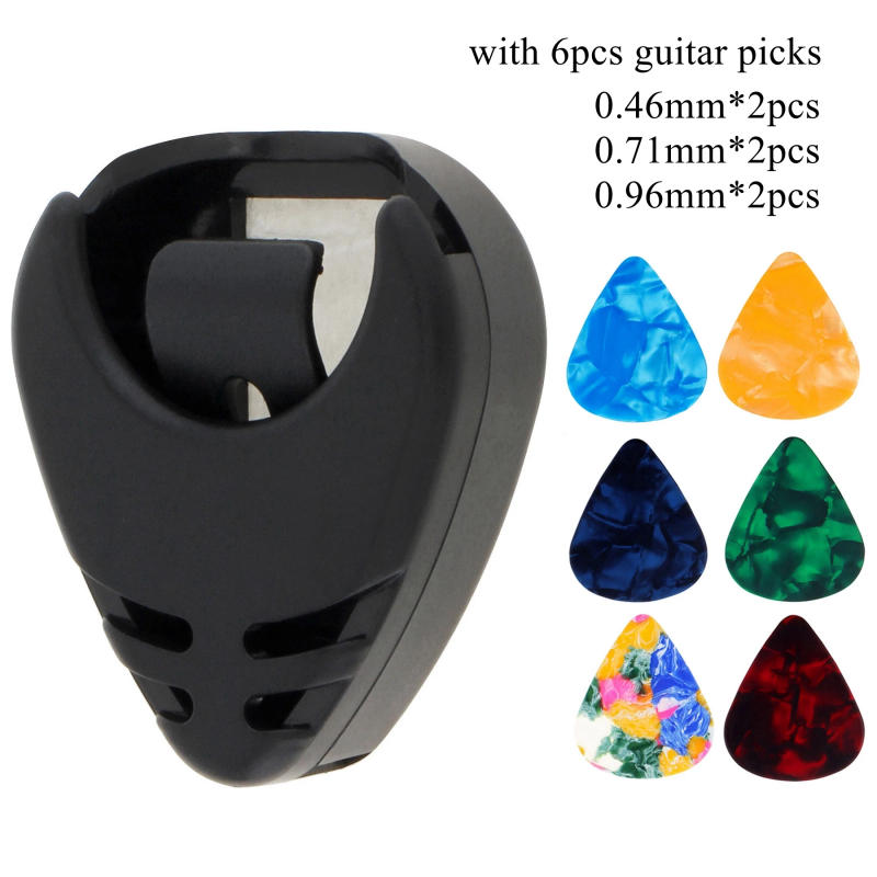 Description Picture 6 of item1/5/10PCS Guitar Pick Holder With 6 Picks Self Adhesive Back Pick Box for Acoustic Guitar /Bass /Ukulele Guitar Accessories