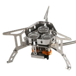 1Pc Camping Tourist Burner Big Power Gas Stove Cookware Portable Foldable Furnace Picnic Barbecue Tourism Outdoor Recreation