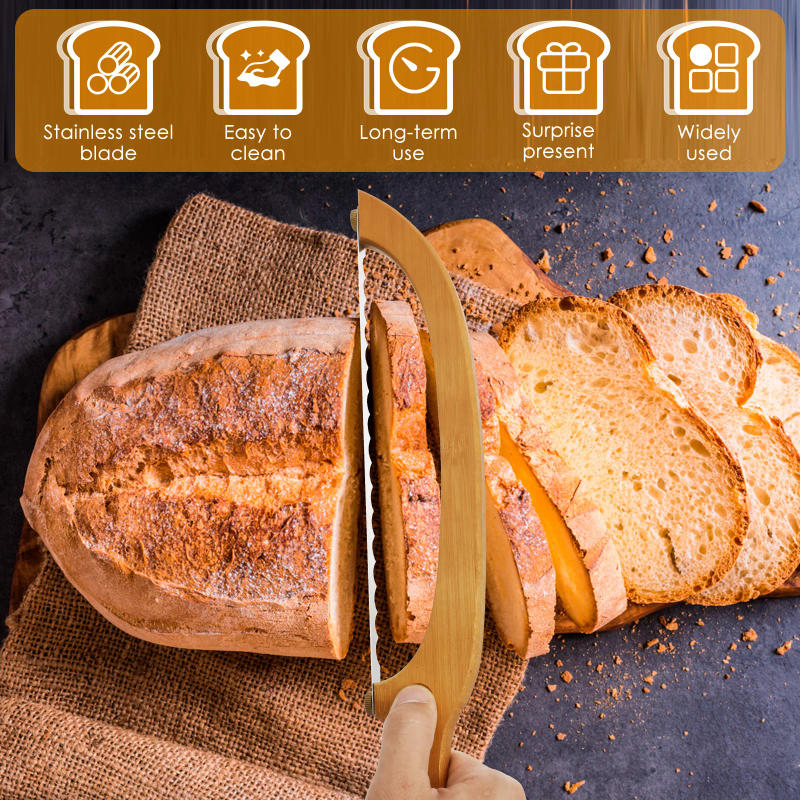 Description Picture 5 of itemWooden Bread Bow Knife Bow Bread Knife for Sourdough with Wooden Handle Bread Slicer for Homemade Bread Sourdough Bread Cutter