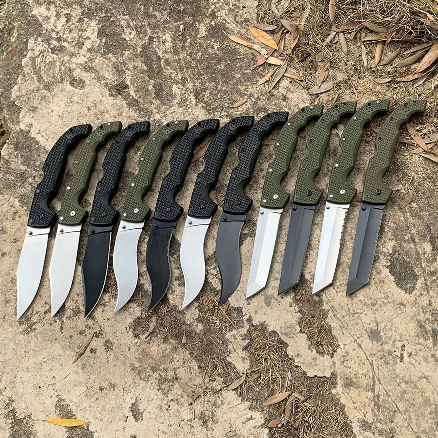 Description Picture 3 of itemLarge Voyager Cold Folding Pocket Knife Military Tactical Knives EDC Multipurpose Outdoor Survival Hunting Tanto Knife for Men