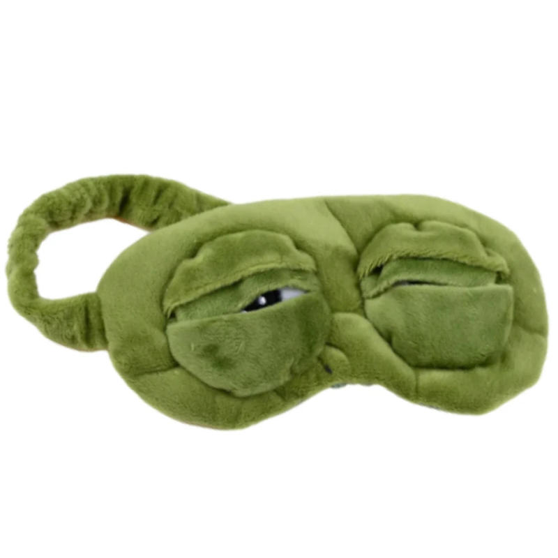 Description Picture 6 of item3D Sad Frog Sleep Mask Natural Sleeping Eyeshade Cover Shade Eye Patch Women Men Soft Portable Blindfold Travel Eyepatch