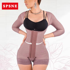 High Comression Tummy Control Shapewear Slimming Fajas Lace Body Shaper postpartum bodysuit convenient for breastfeeding