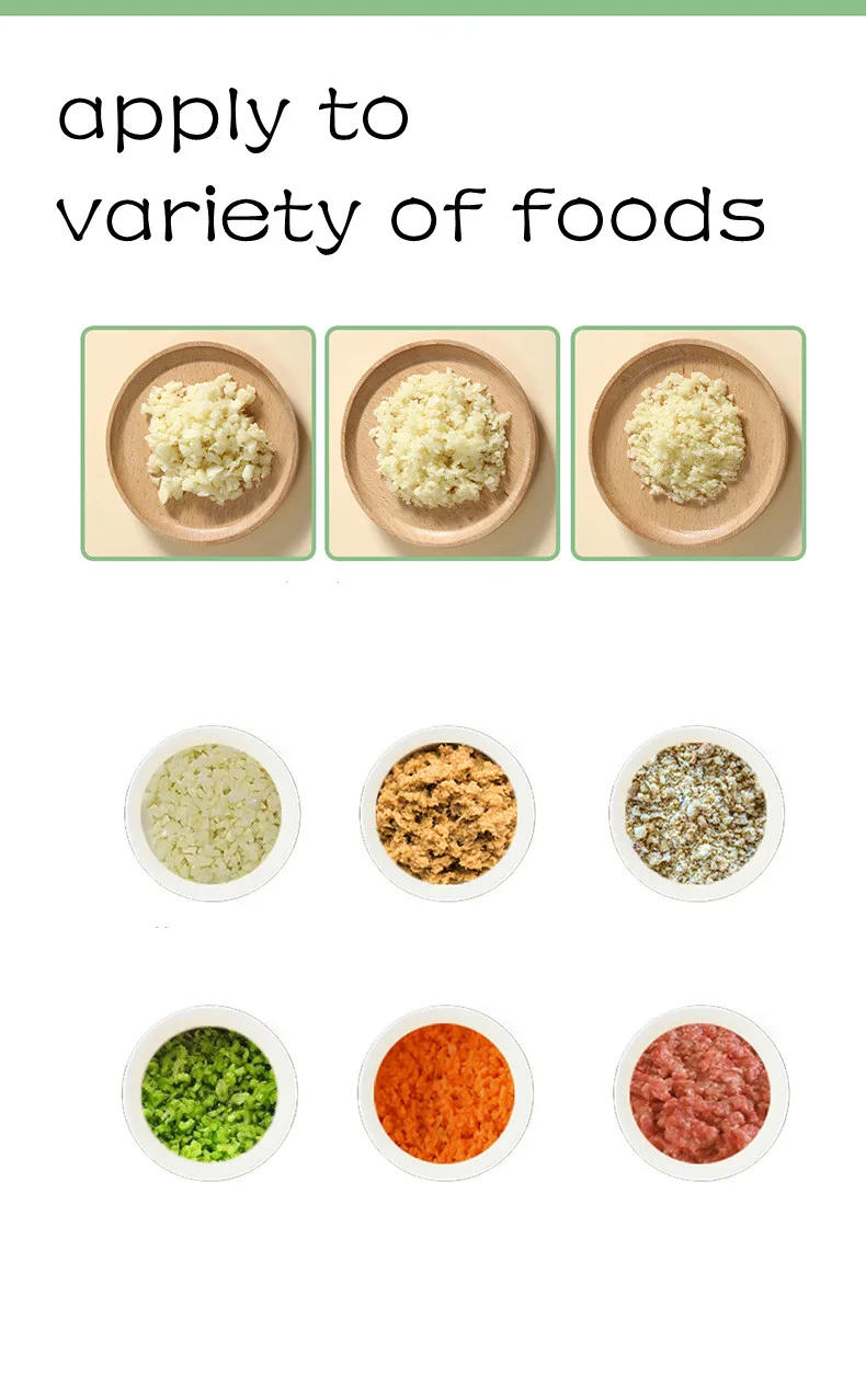 Description Picture 3 of item4In1 Electric Vegetable Cutter Set Handheld Wireless Electric Garlic Masher Food Chopper Meat Grinder Machine Food Peel Slice