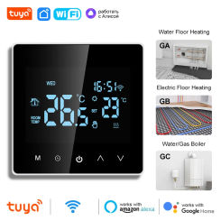 Tuya Smart Wifi Thermostat Electric Floor Heating Water/Gas Boiler Thermostat LCD Touch Temperature Control Google Home Alexa