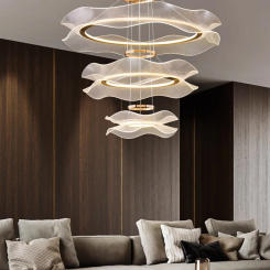 Round Modern Home Led Light for Living Room Nordic Led Ceiling Chandelier for Dining Room Indoor Living Room Pendant Lights
