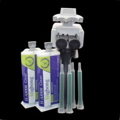 2pcs Clear 50ml 1:1 A/B Epoxy Resin Two-Part & 4pcs Mixing Nozzles Static Mixer & Dispensing Gun Dispenser Manual Applicator
