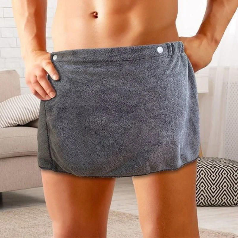 Description Picture 6 of itemSauna Skirt Men's Wearable Bath Towel Magic Skirt Shower Soft Breathable Beach Bathrobe Adult Sports Bathrobe