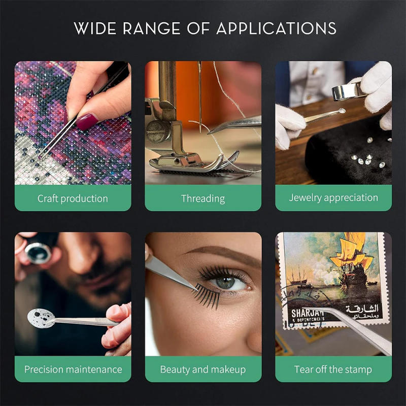 Description Picture 6 of item4 Pieces Precision Soldering Tweezer ESD Industrial Electronic Tweezers Tool Set Include Fine Point Tip Straight Tweezer and Loc